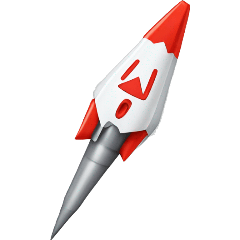 Soft tip dart transforming into a missile emoji