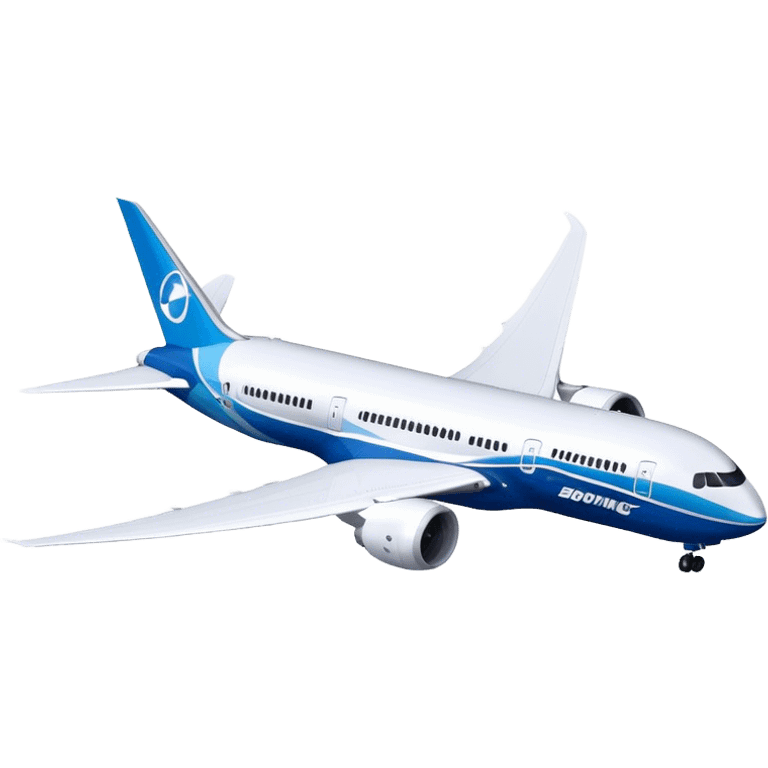 Boeing 787 Dreamliner - Boeing (Model Year: 2022) (Iconic colour: White with blue) emoji