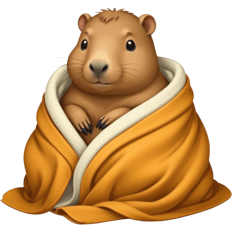 Capybara in a blanket emoji