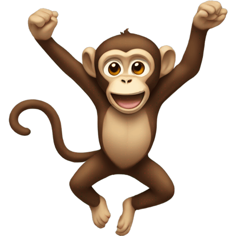 A monkey doing a backflip emoji