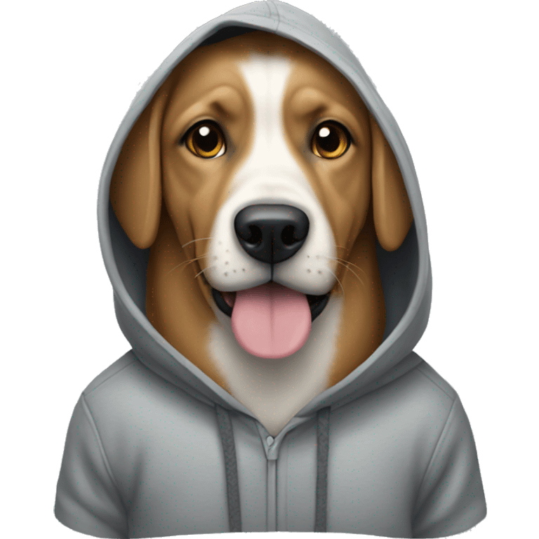 dog wearing a hoodie emoji