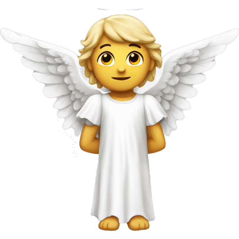 A white angel with wings emoji