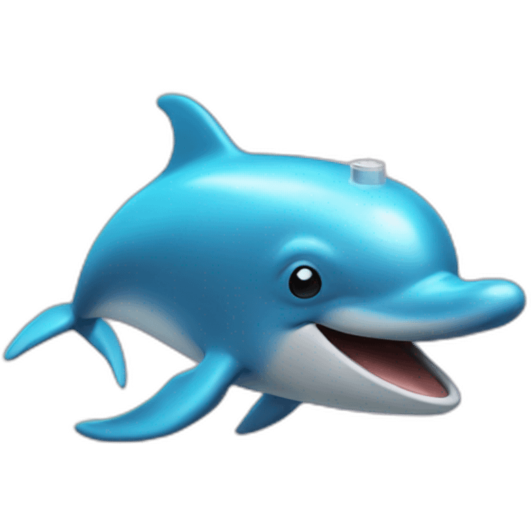 dolphin vaping emoji