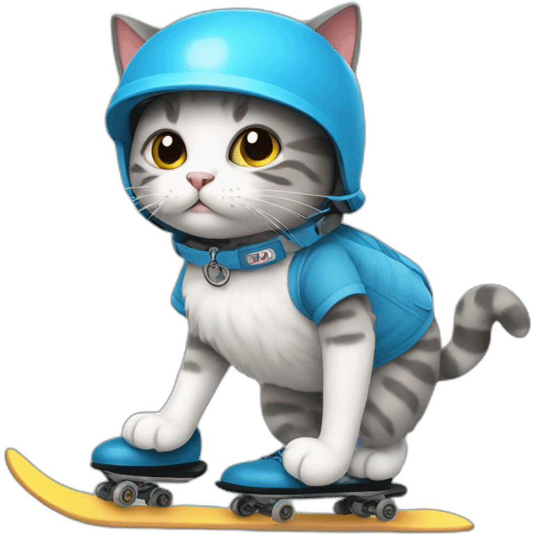 Un gato en patineta emoji