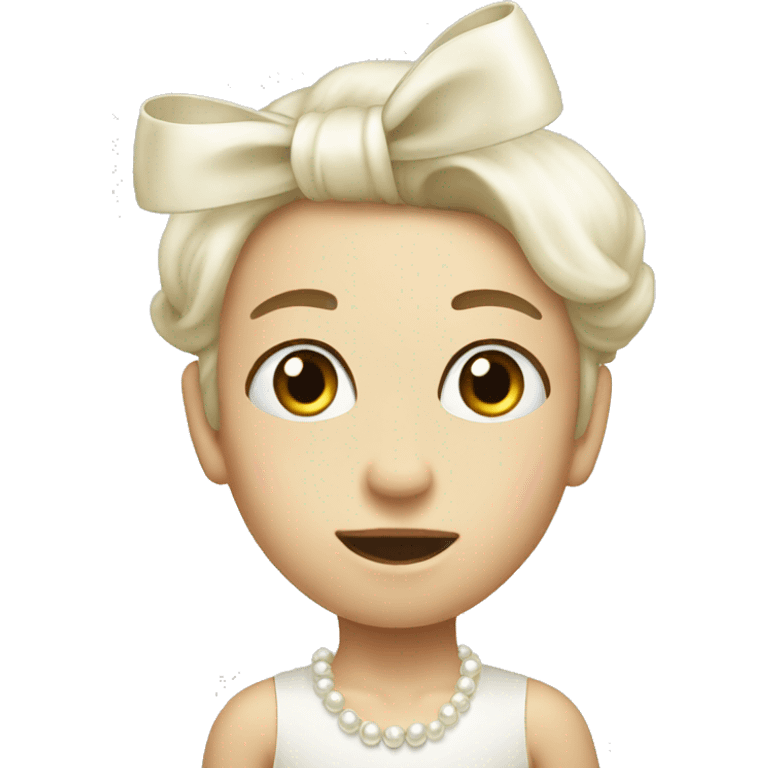 Pearl bow emoji