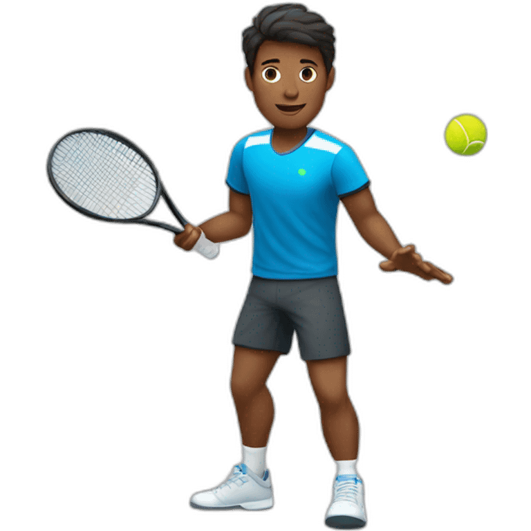 Male tennis serve emoji