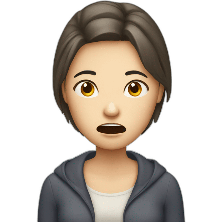 Woman upset with tooth ache emoji