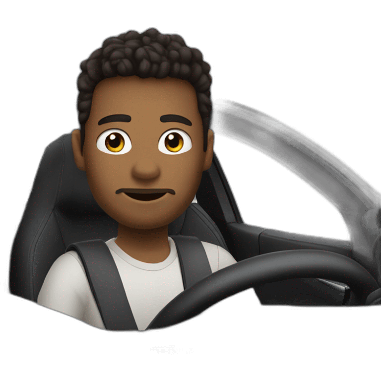 Me driving a tesla emoji