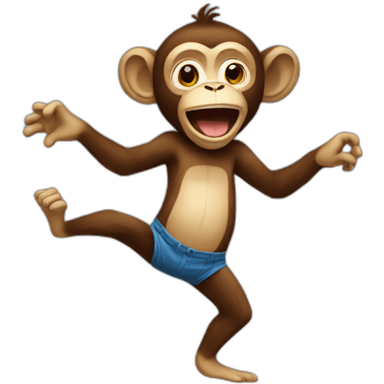 A monkey dancing emoji