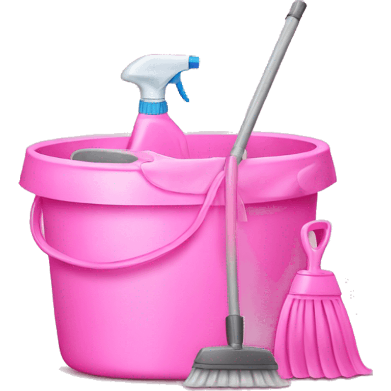 Pink cleaning producys emoji