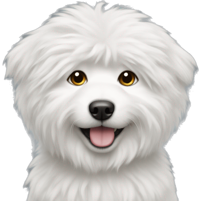 white fluffy dog  emoji