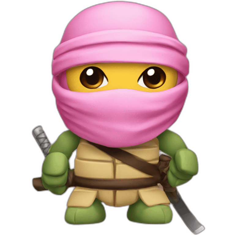 Tortue ninja rose emoji