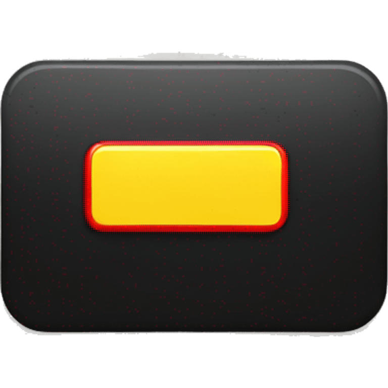  A black and red rectangle with a medium-sized yellow circle in the middle emoji