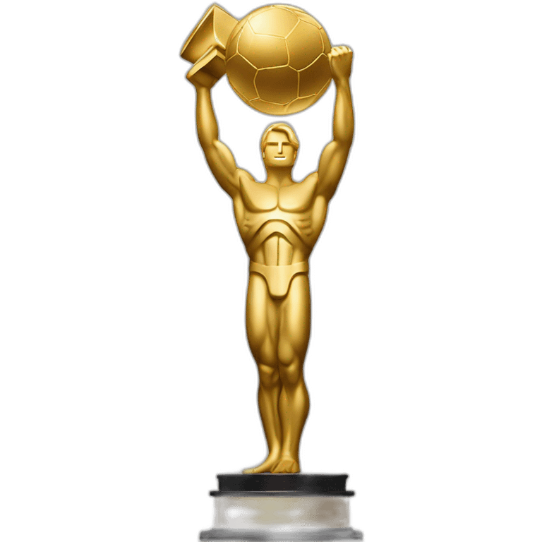 A blond man lifting the Oscar trophy emoji