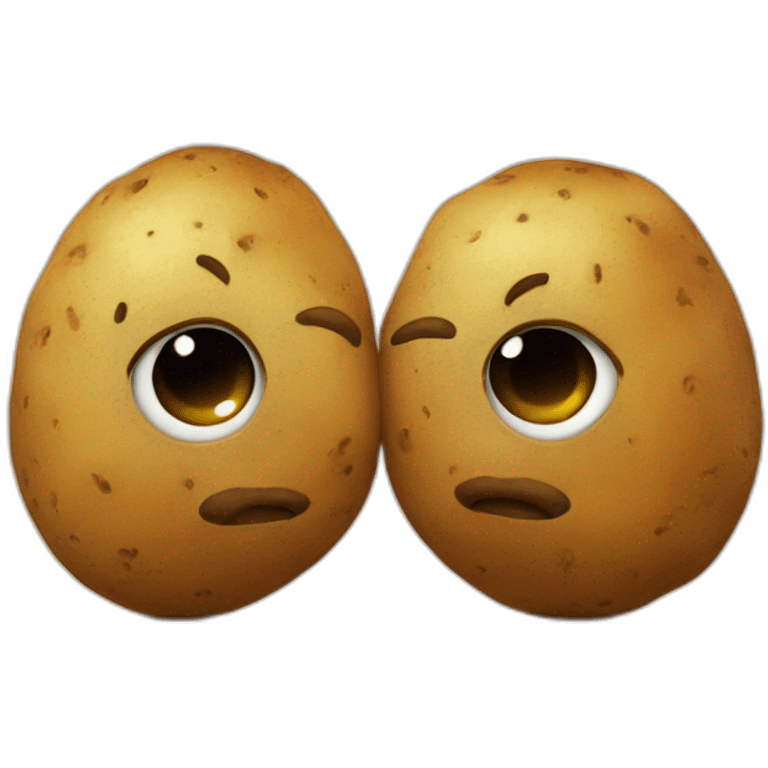 two potatoes kissing emoji