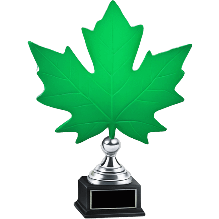 Green Maple Leaf Add a silver trophy emoji