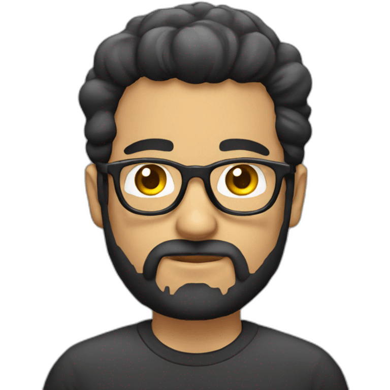 venezuelan programmer with beard and glasses emoji