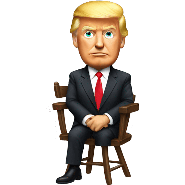 Trump sitting in high chair emoji