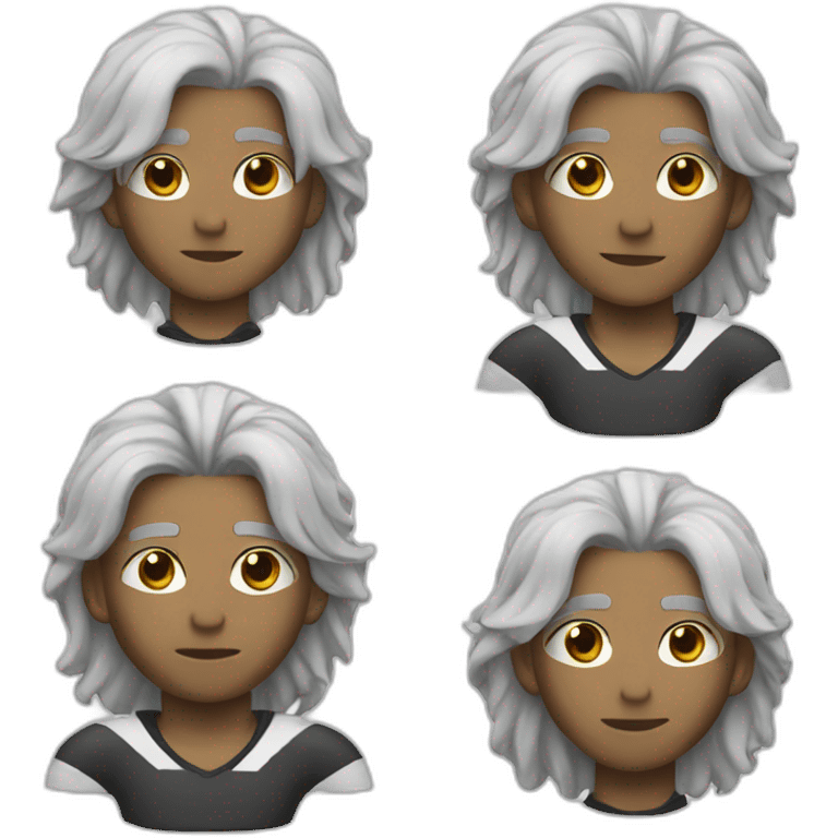 Footbal player with white hair emoji