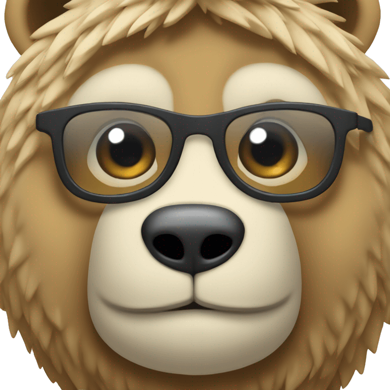 un oso con lentes  emoji