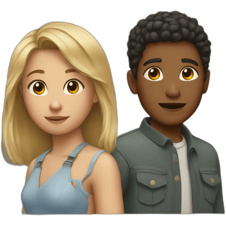 two girls two boys emoji