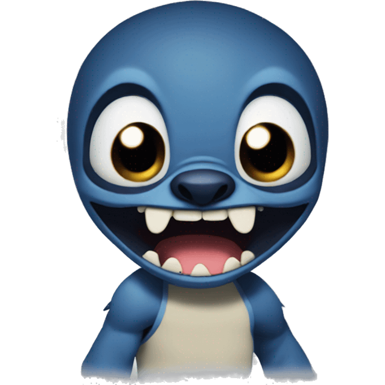 A very very scary version of Stitch  emoji