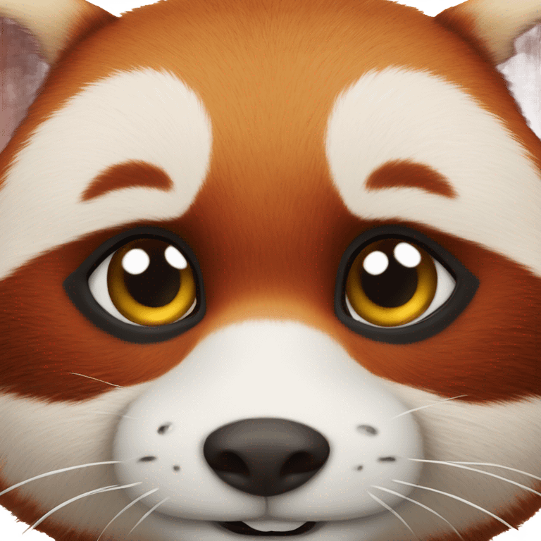 Red panda face emoji