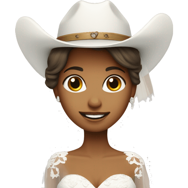 bride with a cowboy ha emoji