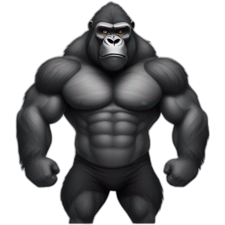 Strong gorilla who does fitness emoji