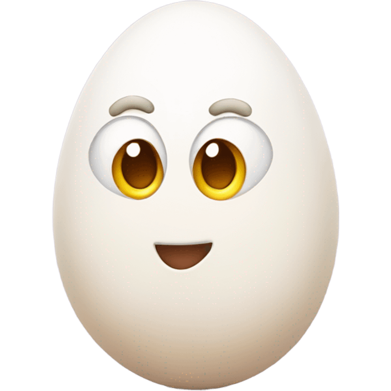 Egg with a cute face emoji