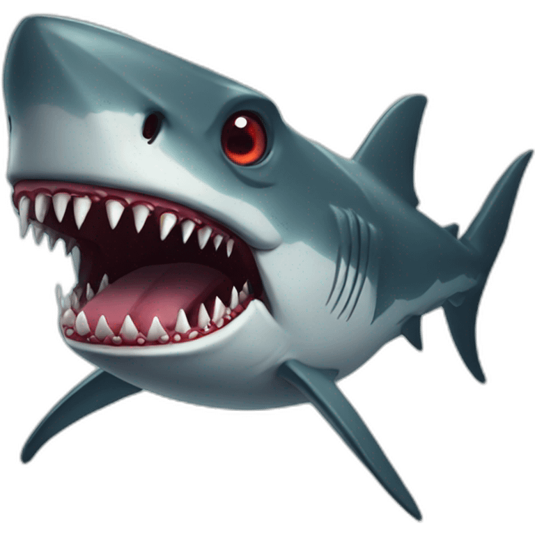 Zombie shark emoji