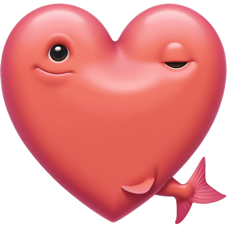 Plain pink salmon heart emoji