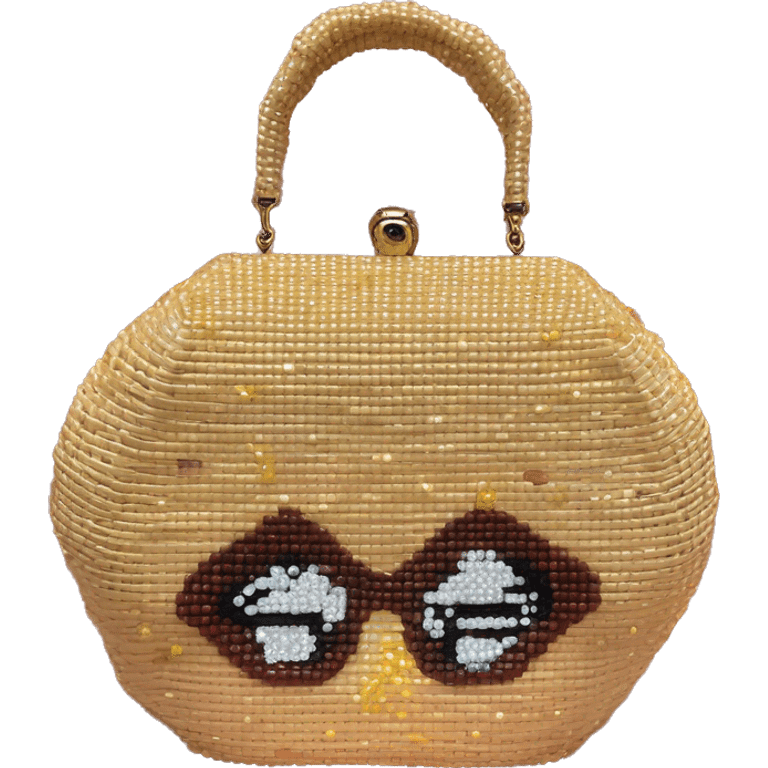 Golden Girls Purse Vintage Style Sophia Petrillo Bag Beaded Rattan Wicker emoji