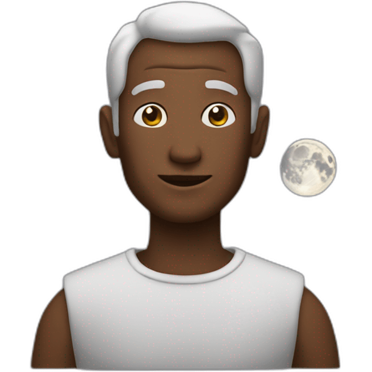 Man on thé moon emoji