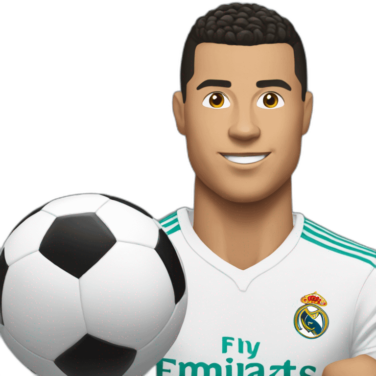 Ronaldo dans un ballon emoji