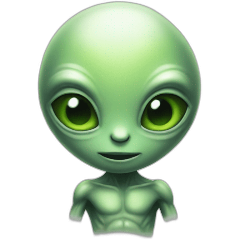 Alien with love emoji