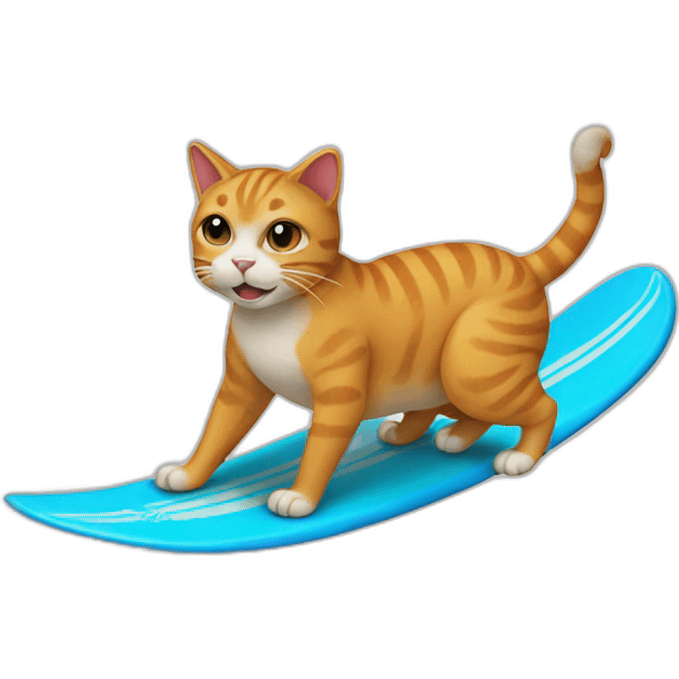 cat surfer emoji