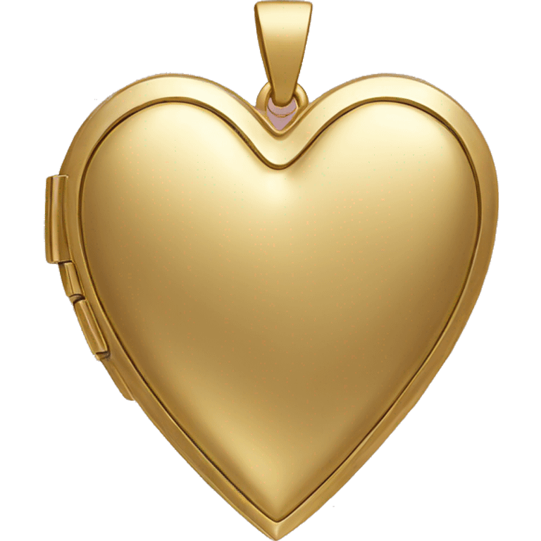 Gold heart locket emoji