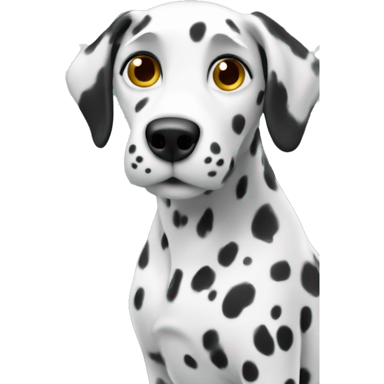 Dalmatian exploring mountain landscape emoji