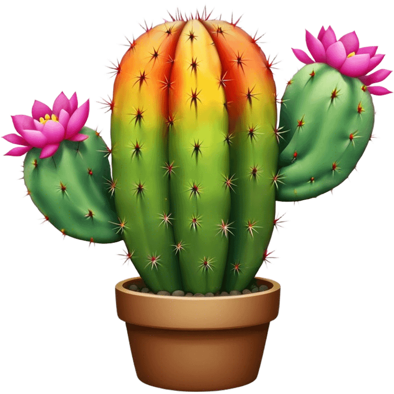 rainbow cactus  emoji