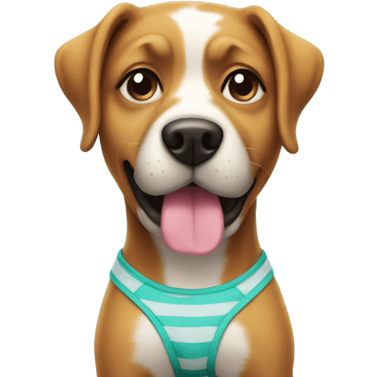 Dog with bikini emoji