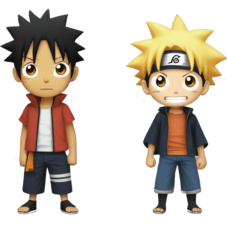 Naruto and luffy emoji