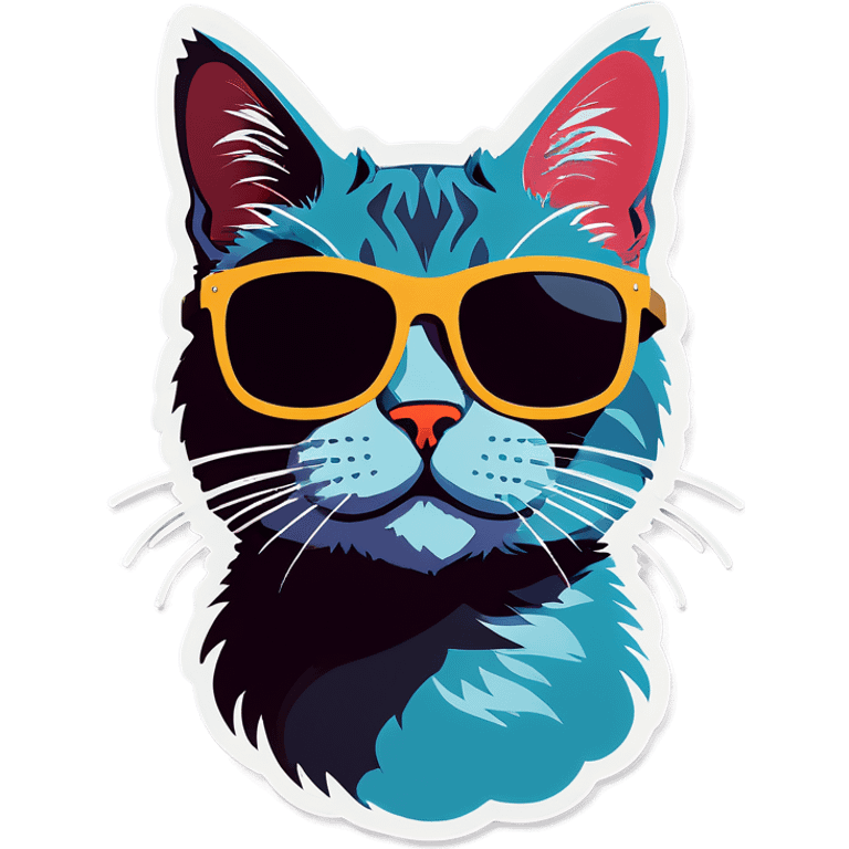 Cat with sunglasses emoji