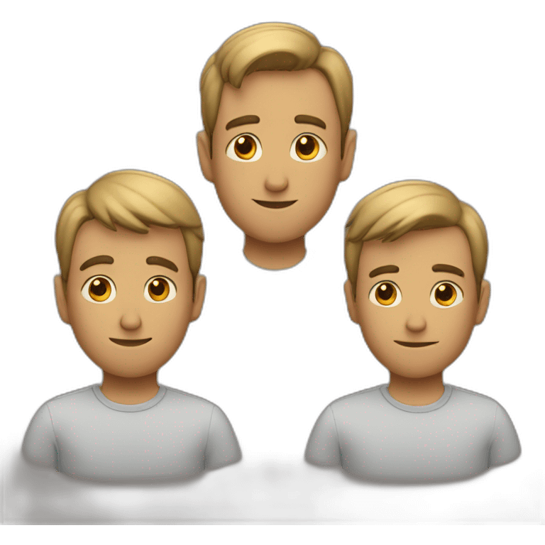 three guys looking in the same direction emoji