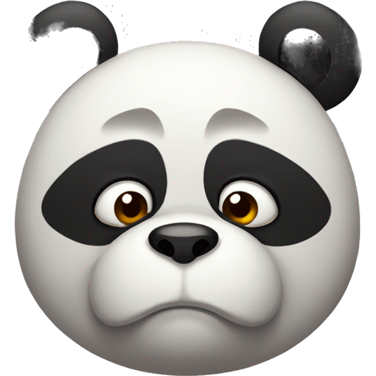 very grumpy panda emoji