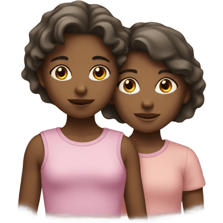 Two girls kids emoji