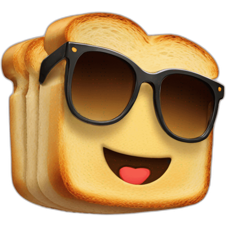 Toast with sunglasses emoji