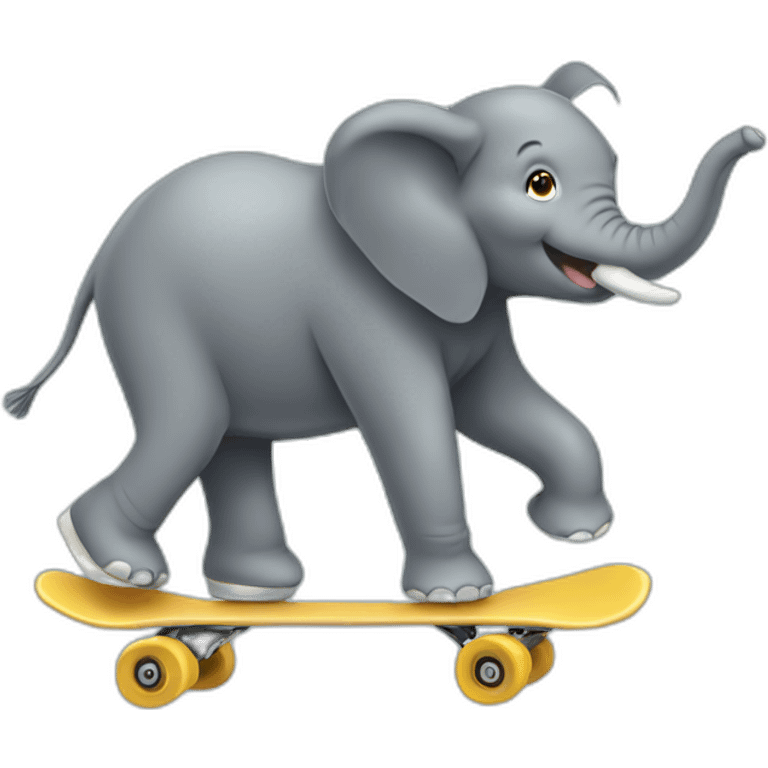 elephant skating emoji