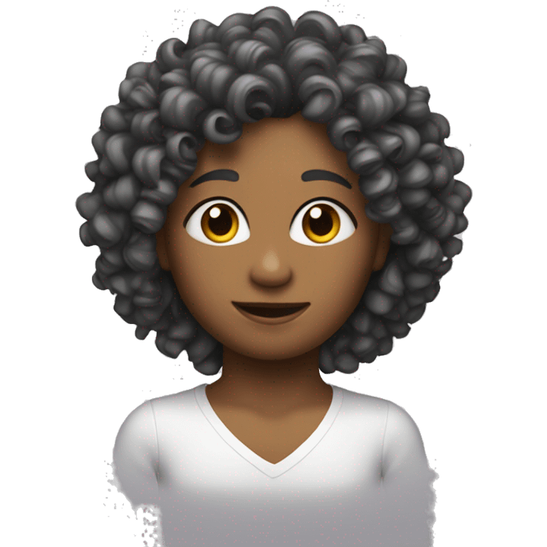 Dancer with curly haie emoji