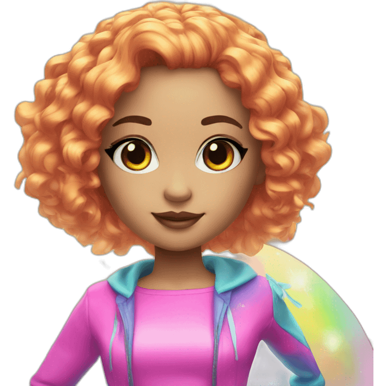 Rainbow high doll emoji